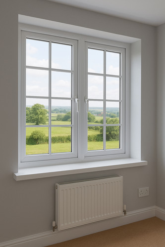White upvc window sill cover - white,
